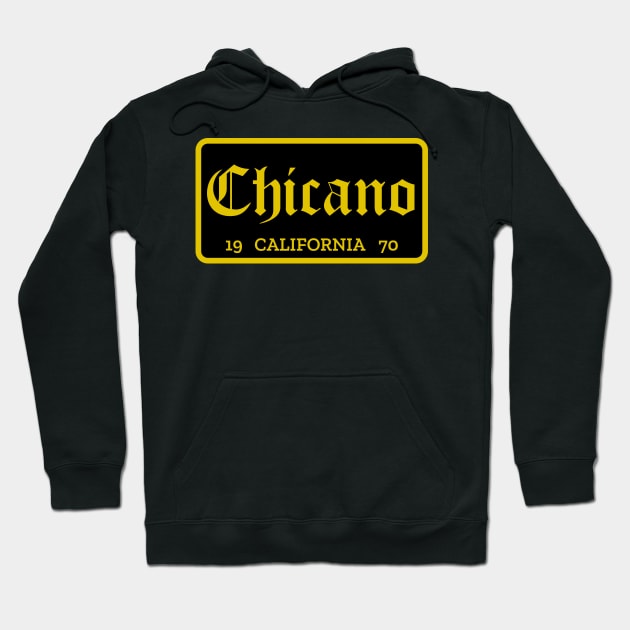 Chicano California license plate Hoodie by Spearhead Ink
